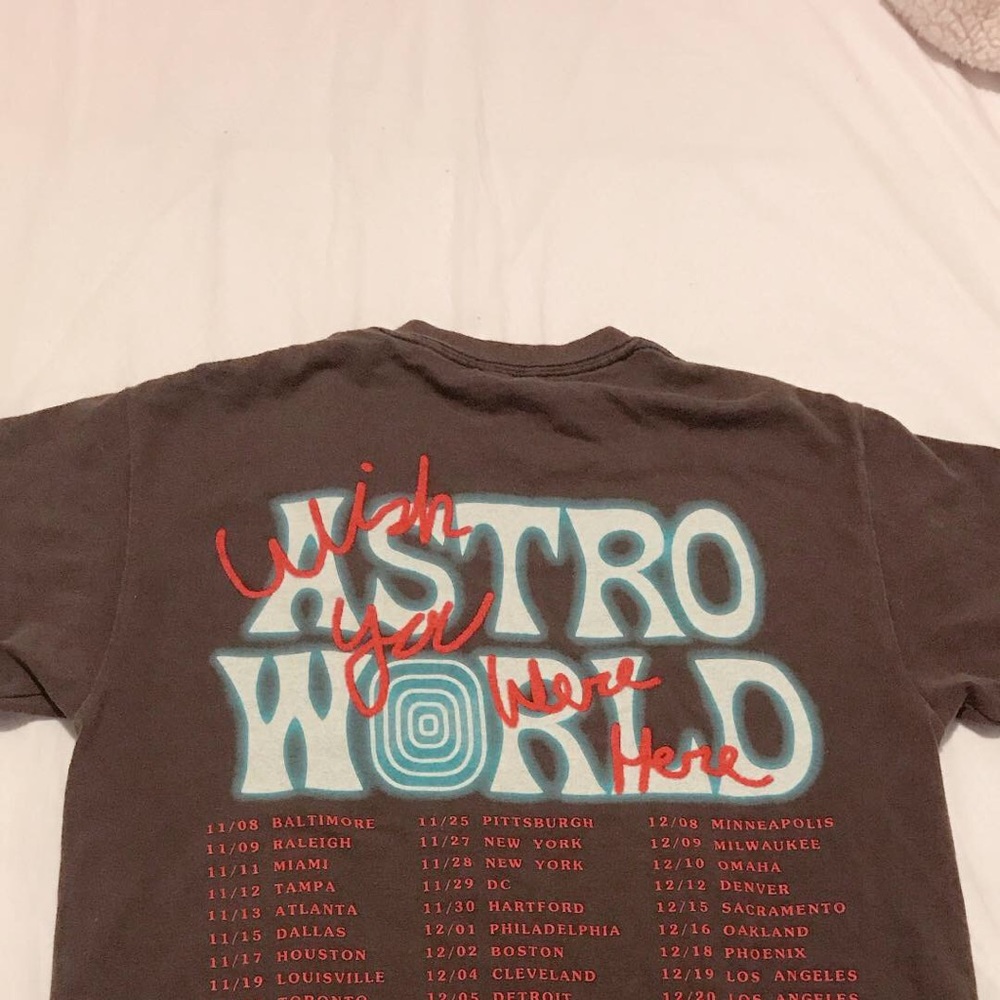 Travis Scott ASTROWORLD  t-shirt (concert merch)